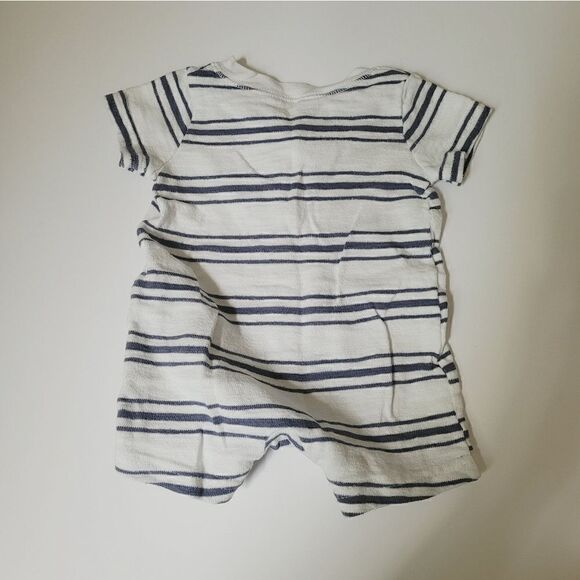 Carter's Navy & White Striped Cotton Onesie - Picture 5 of 5
